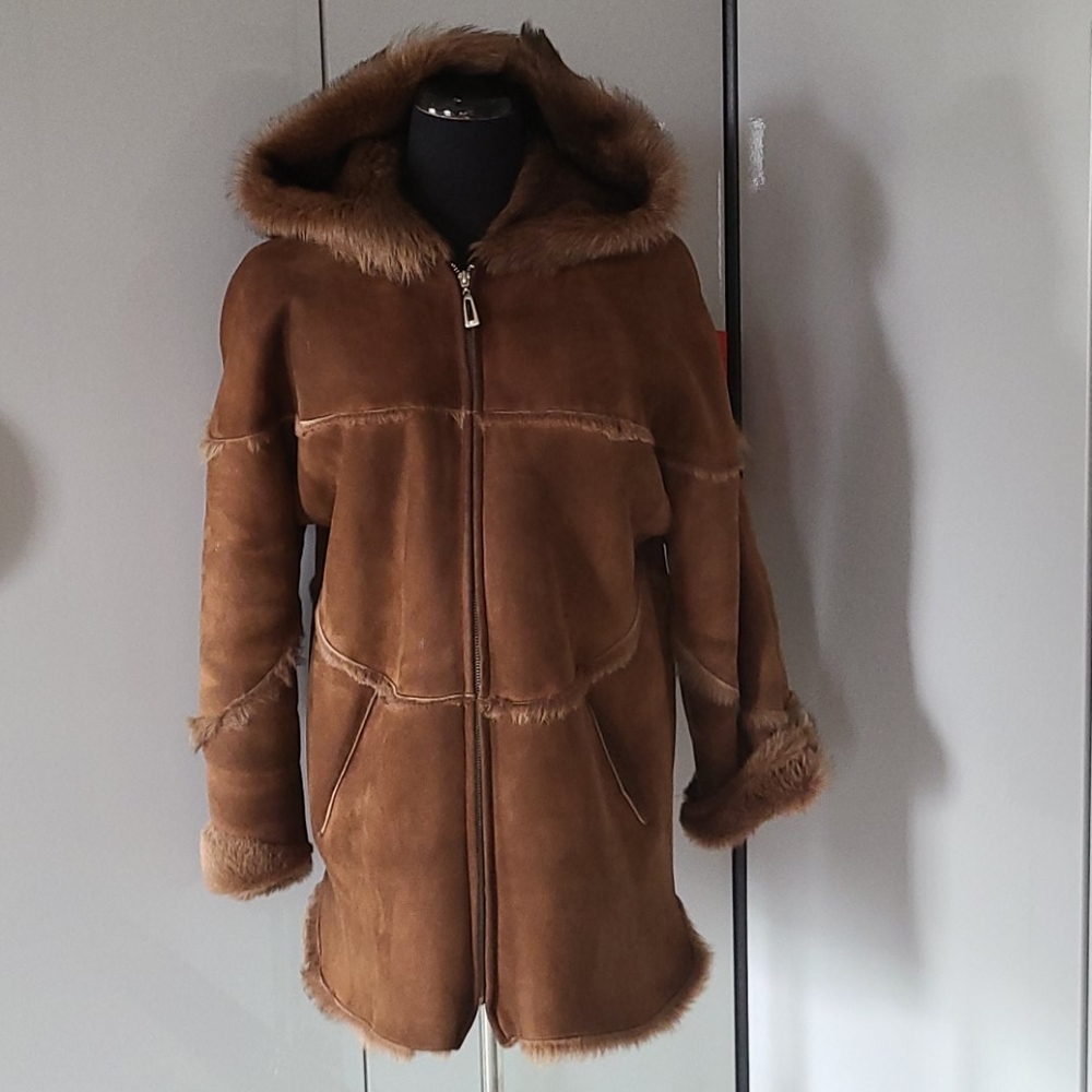 Made in Europe Punto suede leather shearling